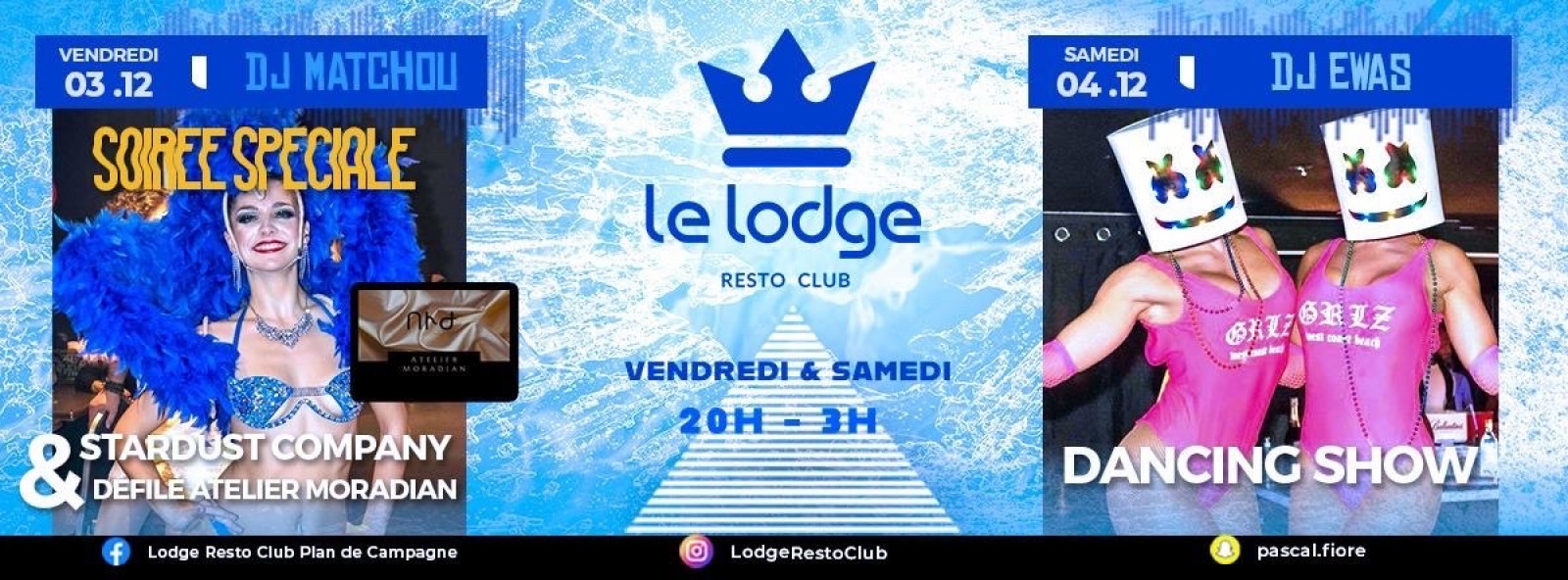 Programme du Vendredi 3 Décembre & du Samedi 4 Décembre au Art Club